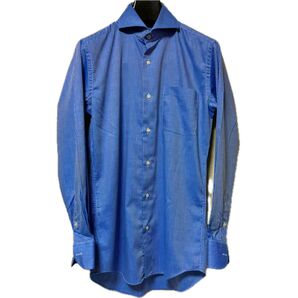 ONLY ブルーストライプシャツ M ビジネス スーツ 長袖