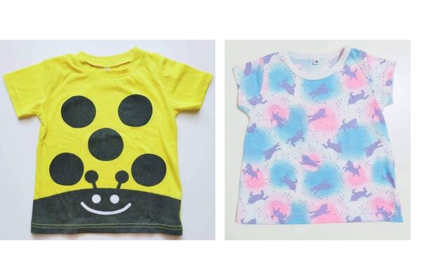 半袖 Tシャツ ベビー服 95 女の子 男の子 夏服 まとめ売り 子供服 キッズ ユニコーン ゆめかわ 保育園 水色 黄色 セット