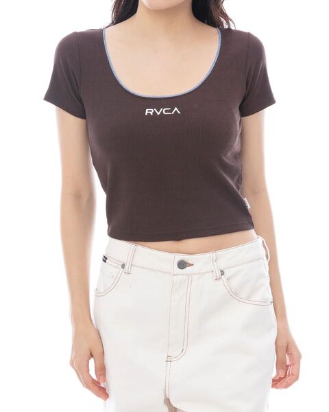 RVCA レディース MINI RVCA LACE TRIM SS BABY TEE Tシャツ 【2025年春夏モデル】