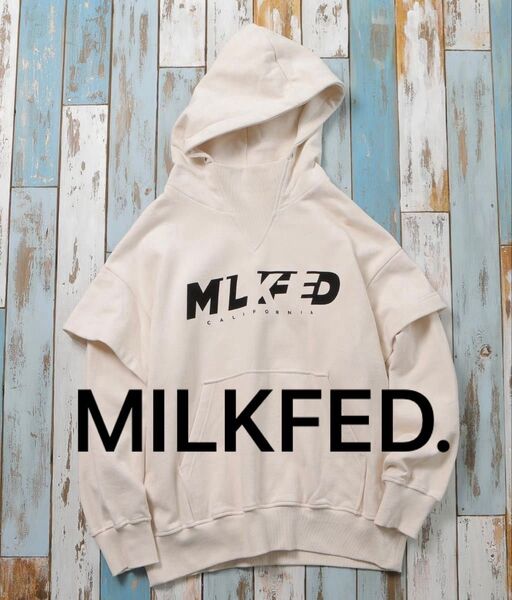 991 美品 MILKFED. 半袖 長袖 パーカー パーカー スウェット プルオーバー フーディー スウェットパーカー トップス