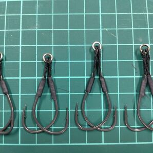 シャウト TCスパーク1/0使用 アシストフック4組セット サワラ タチウオ 青物 タングステンジグなどに