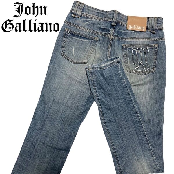 jhon galiano ガリアーノ ローライズ スキニー デニム 26