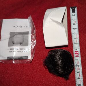 ジャンク オビツ ヘアウィッグ パーツ フィギュア 黒髪 ショートヘア