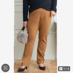 ハッピーマリリン レディース ゆるフィット スキニー キャメル L LL 冬 春 ベージュ