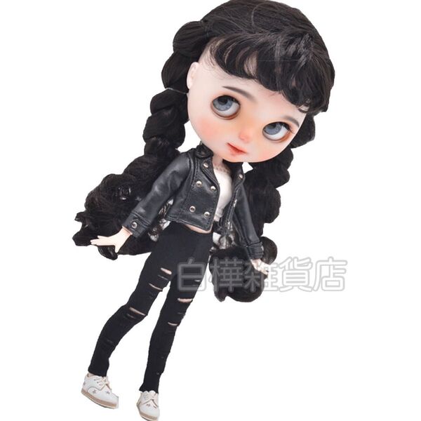 【白樺雑貨店】ブライス アウトフィット ブラックダメージパンツ Blythe カスタムブライス ネオブライス ピュアニーモS