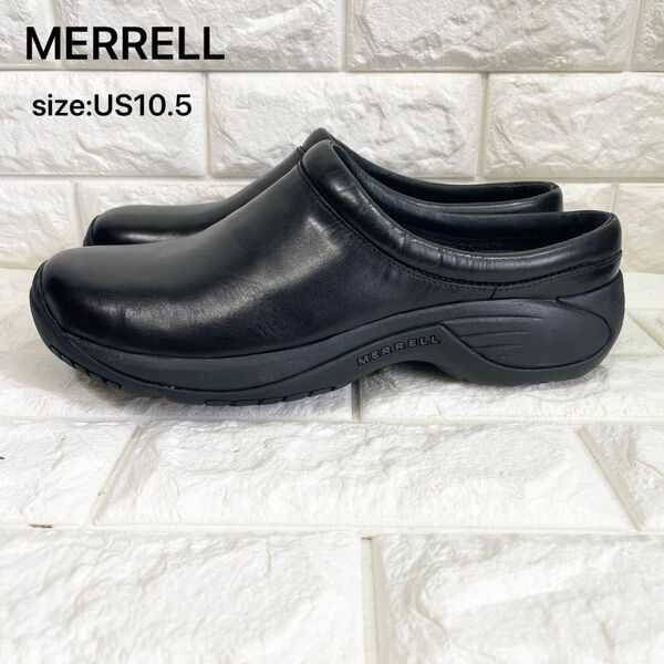 【未使用級】MERRELL メレル アンコール ガスト スリップオンシューズ スリッポン レザー ブラック US10.5