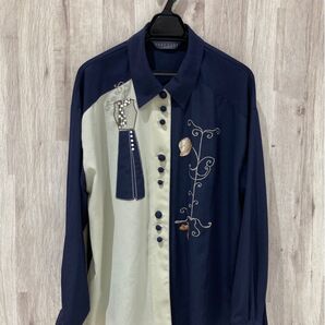 レナウン シュアレディ SURE LADY オープンブラウス 長袖シャツ