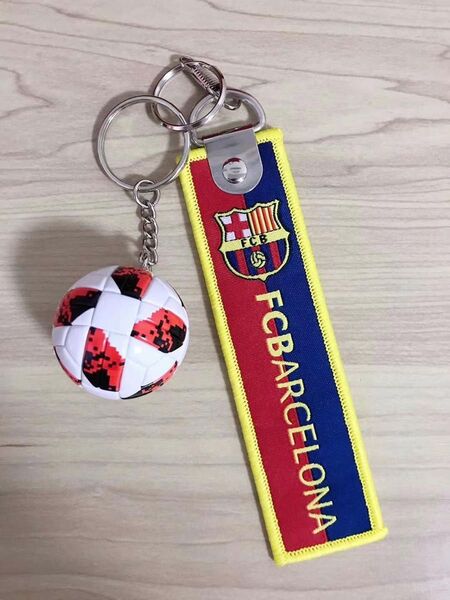 サッカー FC バルセロナ 3Dボール セット キーホルダー