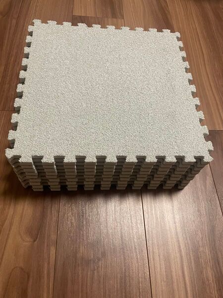 起毛のジョイントマット★グレー 30×30 9枚★滑り止め加工