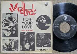 The Yardbirds-For Your Love/Got To Hurry★イタリアOrig.7&#34;/Eric Clapton/Keith Relf
