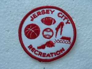 ビンテージ JERSEY CITY RECREATION スポーツ ジャージー 都市 アメリカ ワッペン /USA パッチ カスタム おしゃれ 348