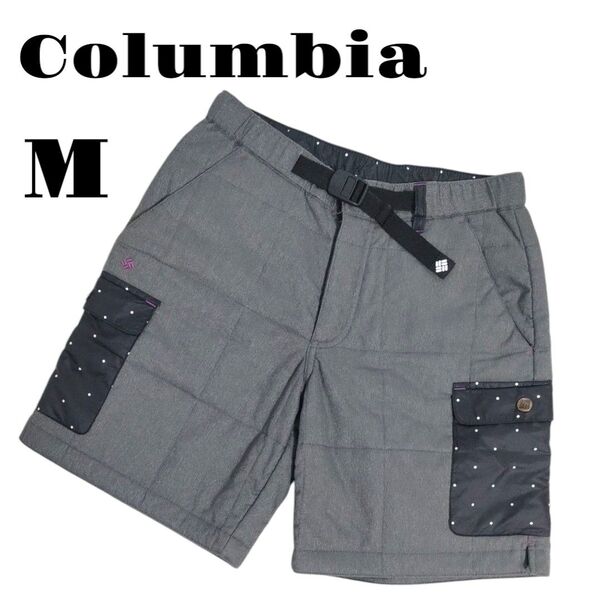 コロンビア Columbia トレッキングサーモス暖パン グレー ドット M 温かい ショート パンツ ハーフパンツ