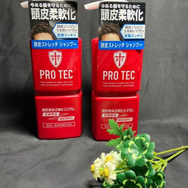 PRO TEC(プロテク) 頭皮ストレッチ シャンプー 本体ポンプ 300g(医薬部外品) 2本セット