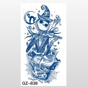 ジャグアタトゥーシール*GZ-838 ドクロ ハロウィン 髑髏