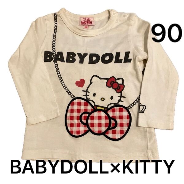 BABYDOLL×ハローキティ 長袖Tシャツ 90