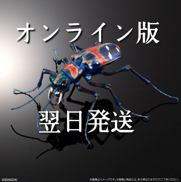 いきもの大図鑑アドバンス オオキバウスバカミキリとハンミョウ オンライン版 後羽付き ディスプレイスタンドセット
