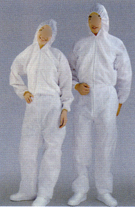 使い捨て　不織布ユニフォーム　保護服　続き服 （フード有）FD76740　XL　20着入り 男女共用