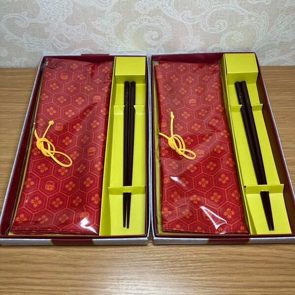 箸&箸袋 2セット カトラリー お弁当 マイ箸 キッチン