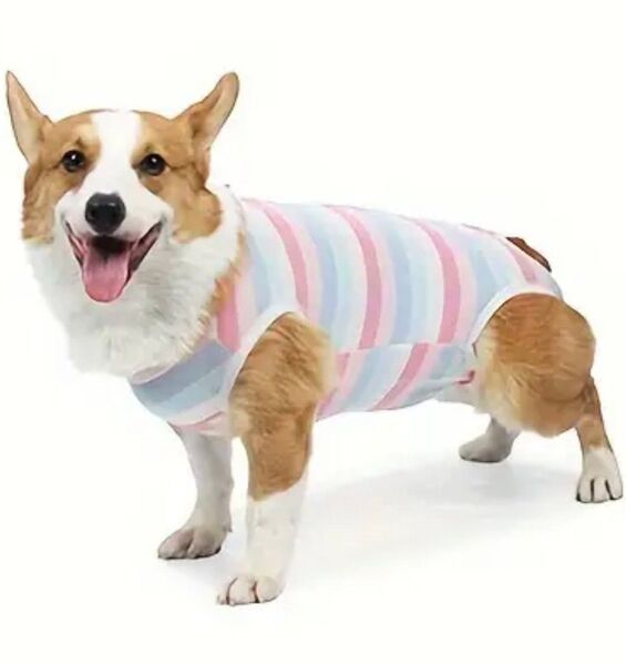 犬服 術後着 介護服 ◆ピンクボーダー◆L.XL 2サイズ