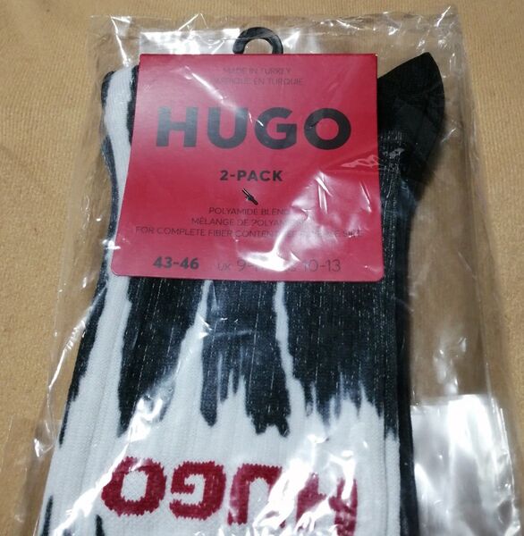 靴下 2パック HUGOロゴディテール ショートレングス ソックス メンズ