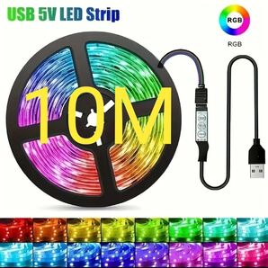 LED テープ ライト 10m イルミネーション 照明 RGB USB 5050