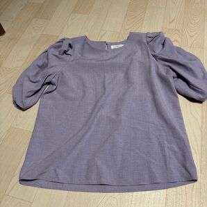 ED.co ラベンダー 五分袖ブラウス