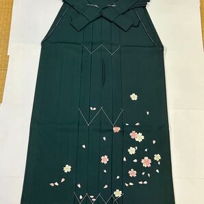 袴 卒業式 成人式 七五三 お宮参り 緑 深緑 刺繍 桜 花柄 ⑪