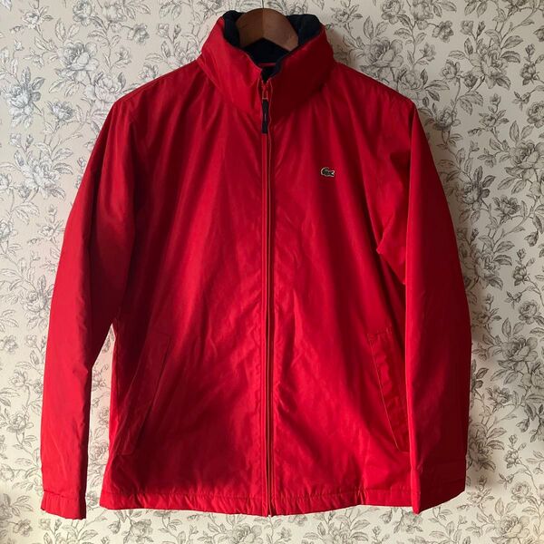 Lacoste 赤 ナイロンジャケット ウインドブレーカー ジップアップ トップス