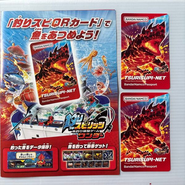 2枚セット!釣りスピリッツ ワンダー バナパス 釣りスピ バンダイナムコパスポート ゲーム カード パスポート 魚釣り ゲーセン