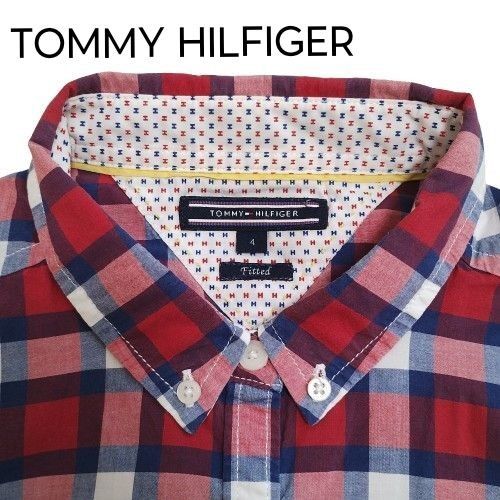 TOMMY HILFIGER トミーヒルフィガー チェックシャツ コットン100% 長袖 ボタンダウン