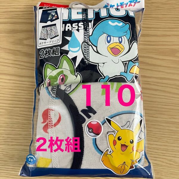 ポケモン ボクサーブリーフ 110㎝ 2枚組 クーポン消化 男の子 下着 ピカチュウ ニャオハ クワッス ホゲータ
