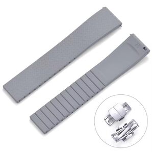 FKMフルオロゴム グレーラバーベルト 22mm バタフライバックル
