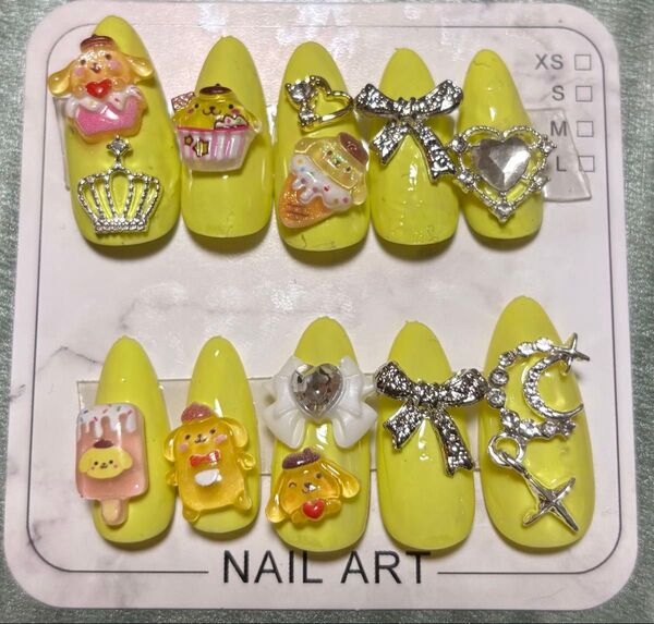 【10個セット】ポムポムプリン ネイルチップ Sサイズ