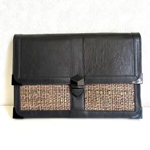 Rebecca Minkoff 大きめクラッチバッグ 未使用品 オールレザーメッシュ