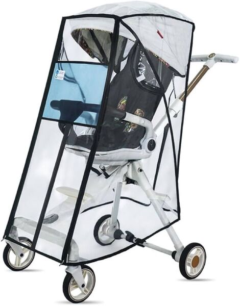 ベビーカー レインカバー A型 B型 一本ハンドルタイプのみ対応 雨よけ メッシュ窓 通気性 防水 防寒 防風 花粉対策