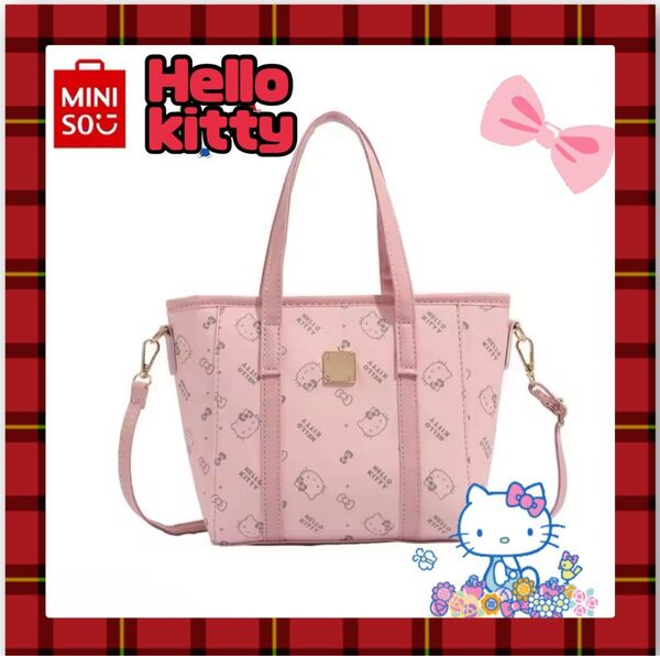 2wayバッグ キティ ハンドバッグ ショルダーバッグ トートバッグ ピンク puレザー 平成 y2k Hellokitty