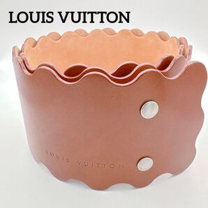 LOUIS VUITTON LB 0042 ウエストベルト ウェーブ スナップボタン式 レザー ルイヴィトン Sサイズ