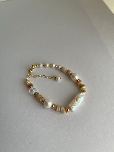 バロックパール ブレスレット 14Kゴールドフィルド ハンドメイド