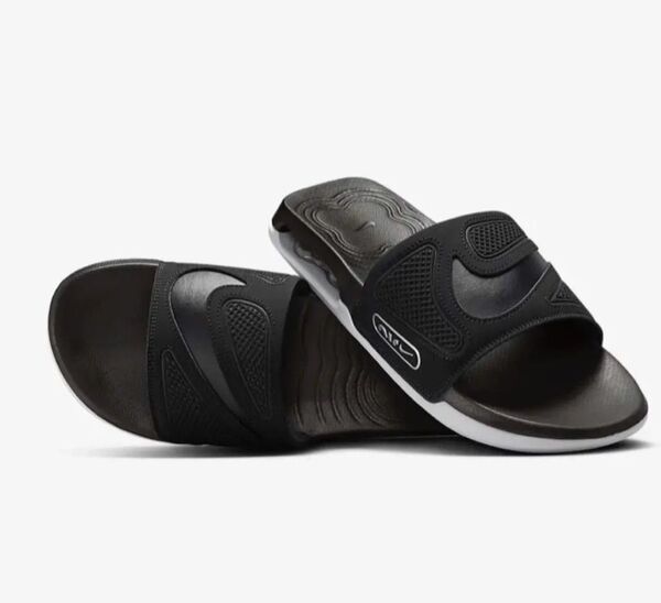 新品25cm ナイキ エアマックスシロスライドブラック黒シャワーサンダルメンズNIKE AIR MAX CIRRO SLIDE