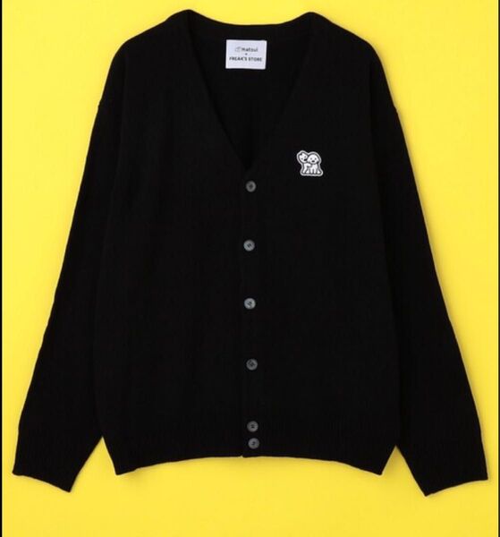 新品matsui×FREAK'S STORE/マツイ×フリークスストア 別注「しらない」ニットカーディガンレディースブラック黒