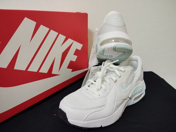 新品24.5cmナイキNIKEレディーススニーカーAIRMAXEXCEE エアマックスエクシーホワイトペールブルー