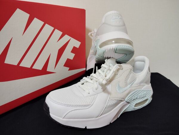 新品25cmナイキNIKEレディーススニーカーAIRMAXEXCEE エアマックスエクシーホワイトペールブルー