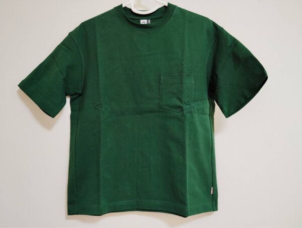 新品MチャムスCHUMS 半袖Tシャツ ヘビーウエイトポケットTシャツ CH11-2272オーバーサイズ 厚地レディースグリーン緑