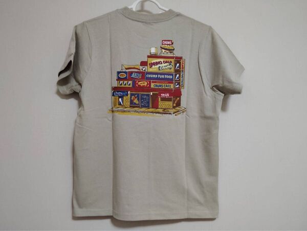 新品MチャムスCHUMS 半袖Tシャツ デパートTシャツ Depart T-Shirt CH11-2353レディースグレージュ