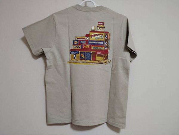 新品LチャムスCHUMS 半袖Tシャツ デパートTシャツ Depart T-Shirt CH11-2353レディースグレージュ