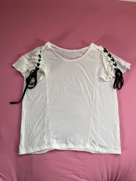 E hyphen world gallery PEACE 半袖Tシャツ オフホワイト イーハイフンワールドギャラリー