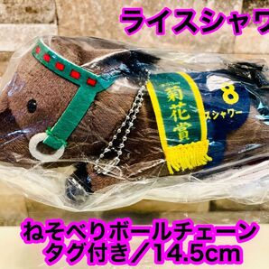 新品タグ付き ライスシャワー ねそべりボールチェーン 大きさ約14.5cm 希少