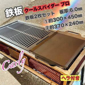 【鉄板2枚とヘラ2本 板厚:6.0㎜】Coleman クールスパイダープロL