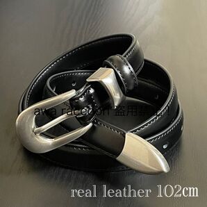 ウェスタンベルト 102㎝ ビンテージ リアルレザー メンズ シンプル