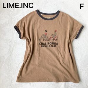 lime.inc ライム おじさん ゆったり 半袖Tシャツ リンガー 古着好き